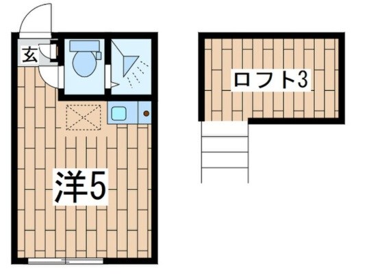 ユナイト衣笠マドレーヌの瞳 105号室 間取り