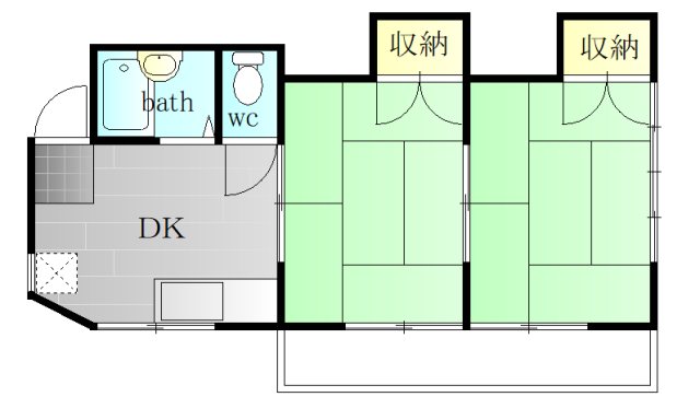 グリーンハイツ 間取り図