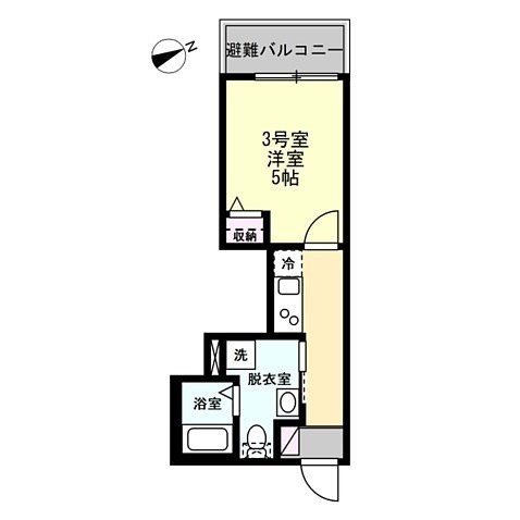 ベイルーム県立大学Ⅱ 203号室 間取り