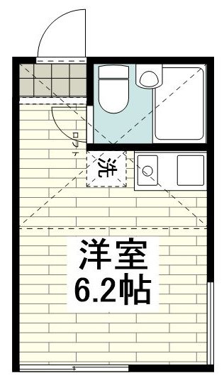 ユナイト衣笠レベッカの瞳 2F号室 間取り