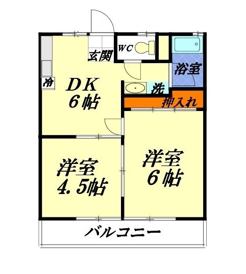 サンライズスズキ 201号室 間取り