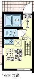 ユナイト安針・ポルトスの杜 101号室 間取り