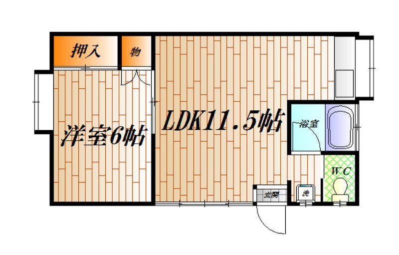 ベルツリー A号室 間取り