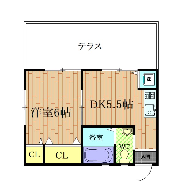 Plage Nobi Beach 202号室 間取り