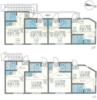 ユナイト中央カステーリャ・デ・ボレロ 102号室 間取り