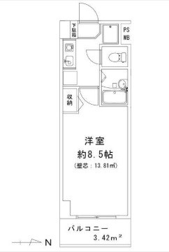 マモール北久里浜 302号室 間取り