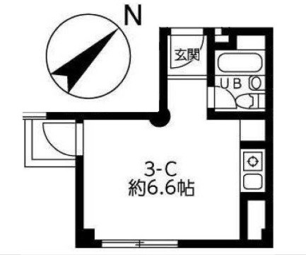 Ｔ ＣＯＯＴ 3C号室 間取り