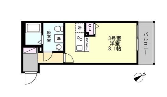 ベイルームリアナ堀ノ内 303号室 間取り