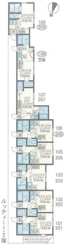 ユナイト衣笠マルセロの瞳 間取り図