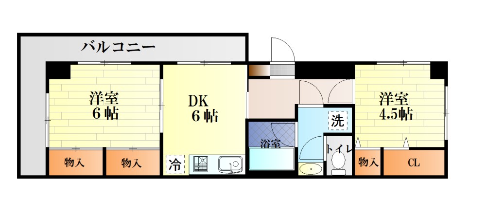 マリンハイツ 104号室 間取り