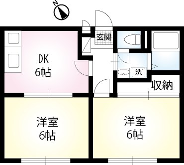 Melati新大津 205号室 間取り