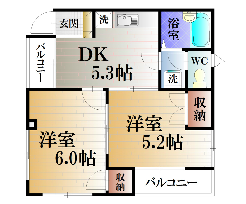 ベイサイドケー 202号室 間取り
