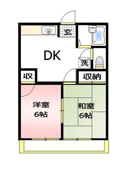 ハイツヤザワ 102号室 間取り