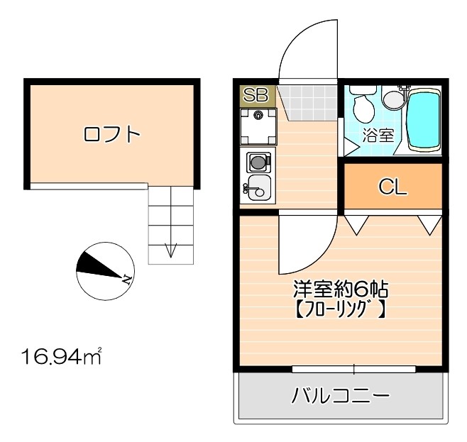 リベルタ北久里浜 104号室 間取り