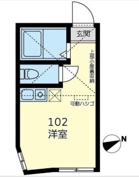 ユナイト・衣笠フォルカオの杜 102号室 間取り