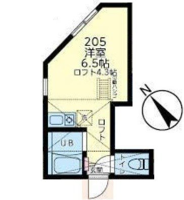 ユナイト・田浦・ブレストン 205号室 間取り