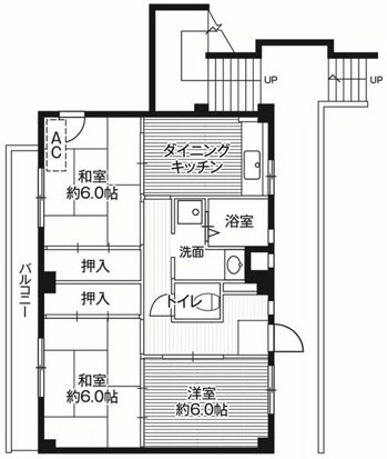 ビレッジハウス公郷4号棟 間取り図