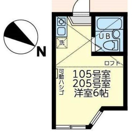 ユナイト上町ヘルマンミュラー 間取り図