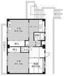 ビレッジハウス不入斗1号棟  0301号室 間取り