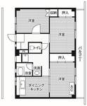 ビレッジハウス不入斗6号棟  0403号室 間取り