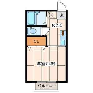 コリーヌ上町 101号室 間取り