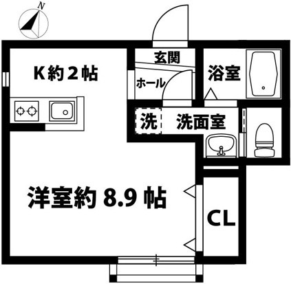 ゆうなぎ荘 102号室 間取り