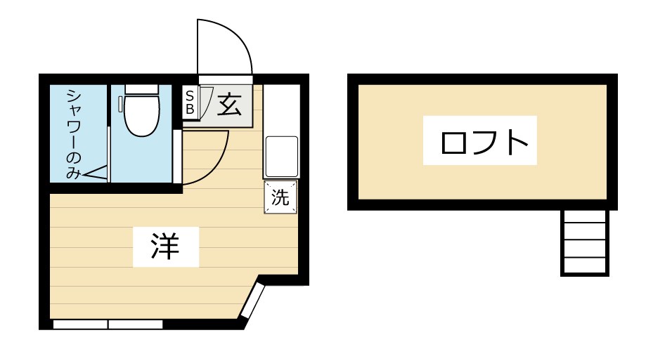 ユナイト船越リッキーの杜 203号室 間取り