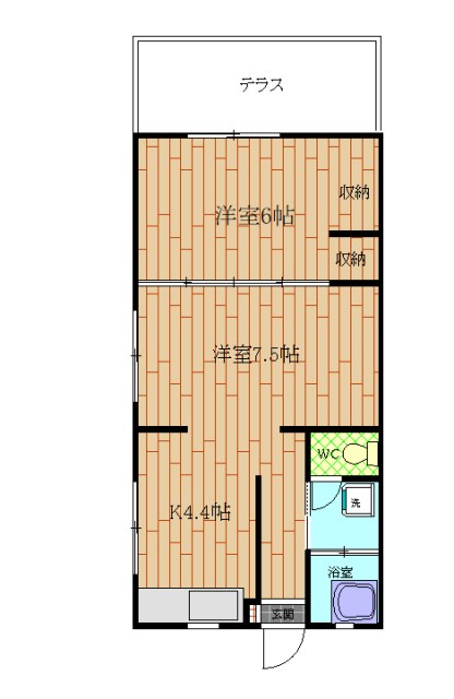 東横マンション 101号室 間取り