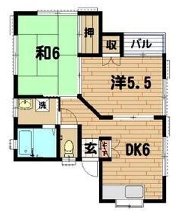 ハウスA 201号室 間取り
