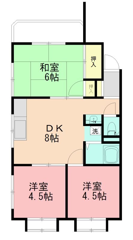 平作マンション 101号室 間取り