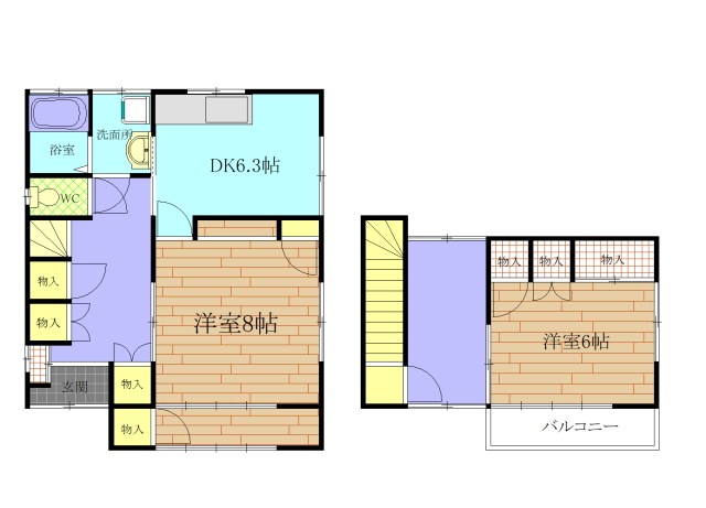 東浦賀1丁目戸建 間取り図