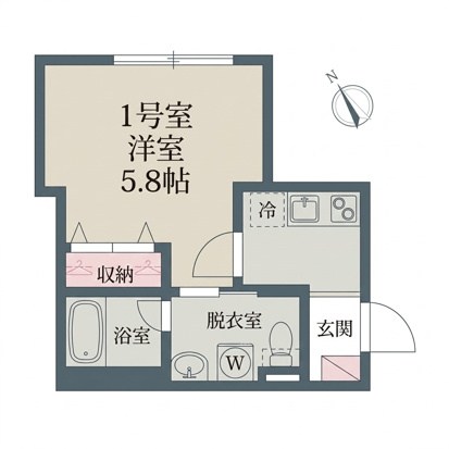ベイルーム北久里浜 間取り図