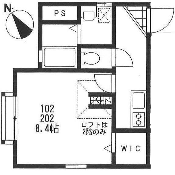 Ｆ-ＳＴＡＧＥ  102号室 間取り