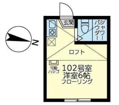 ユナイト中央カステーリャ・デ・ボレロ 102号室 間取り