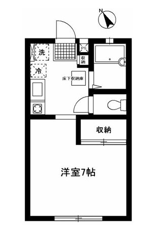 ハーモニー 1F号室 間取り