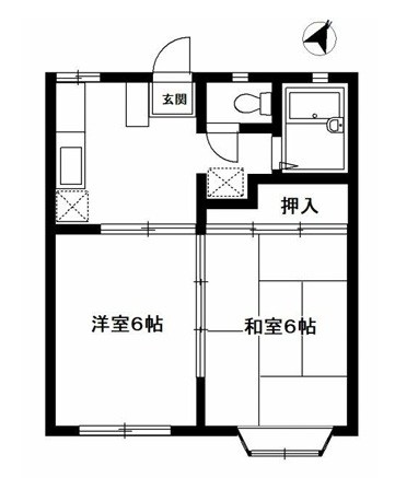 メゾンプリムラ 1F号室 間取り