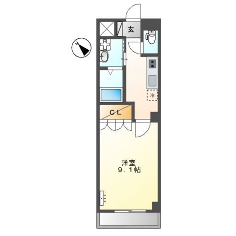 サニーメゾン安浦 2F号室 間取り