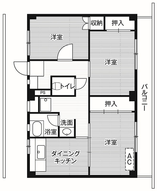 ビレッジハウス公郷2号棟  0101号室 間取り