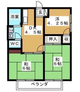 望洋台オーシャンテラス 201号室 間取り
