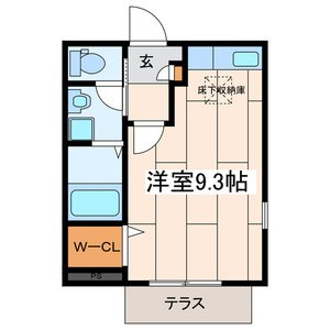 ジャルダン 101号室 間取り