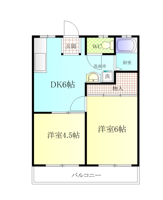 インセンス馬堀町 203号室 間取り