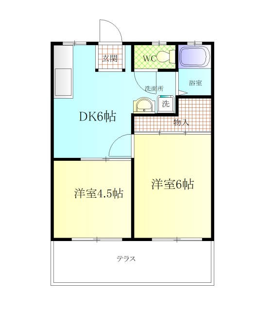 インセンス馬堀町 104号室 間取り