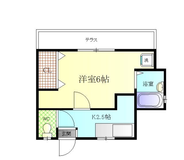 緑ヶ丘アパート 101号室 間取り