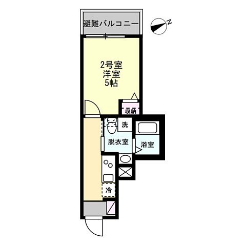 ベイルーム県立大学Ⅱ 201号室 間取り