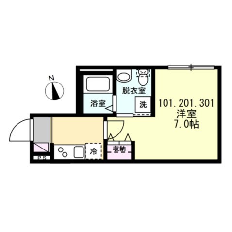 ベイルーム横須賀衣笠フロント 間取り図