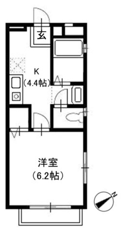 コートウィステリアⅢ 間取り図
