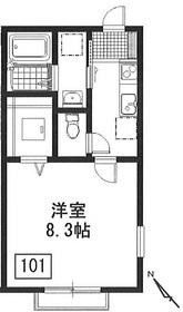 メゾンクレール  101号室 間取り