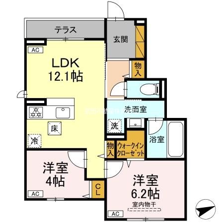 （仮称）D-ROOM前貝塚町IN  間取り