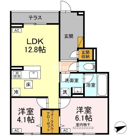 （仮称）D-ROOM前貝塚町IN  間取り