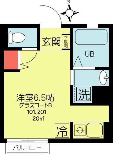 グラスコートB 間取り